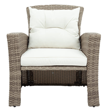 Set Of 4 Piece All Weather Wicker Patio Furniture
