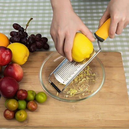 Pro Zester Grater, Lemon Parmesan Zester, Chocolate, with Razor-Sharp Stainless Steel Blade, Protective Cover and Cleaning Brush, Dishwasher Safe, by Nspring