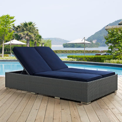 Sojourn Outdoor Patio Sunbrella¨ Double Chaise by Modway