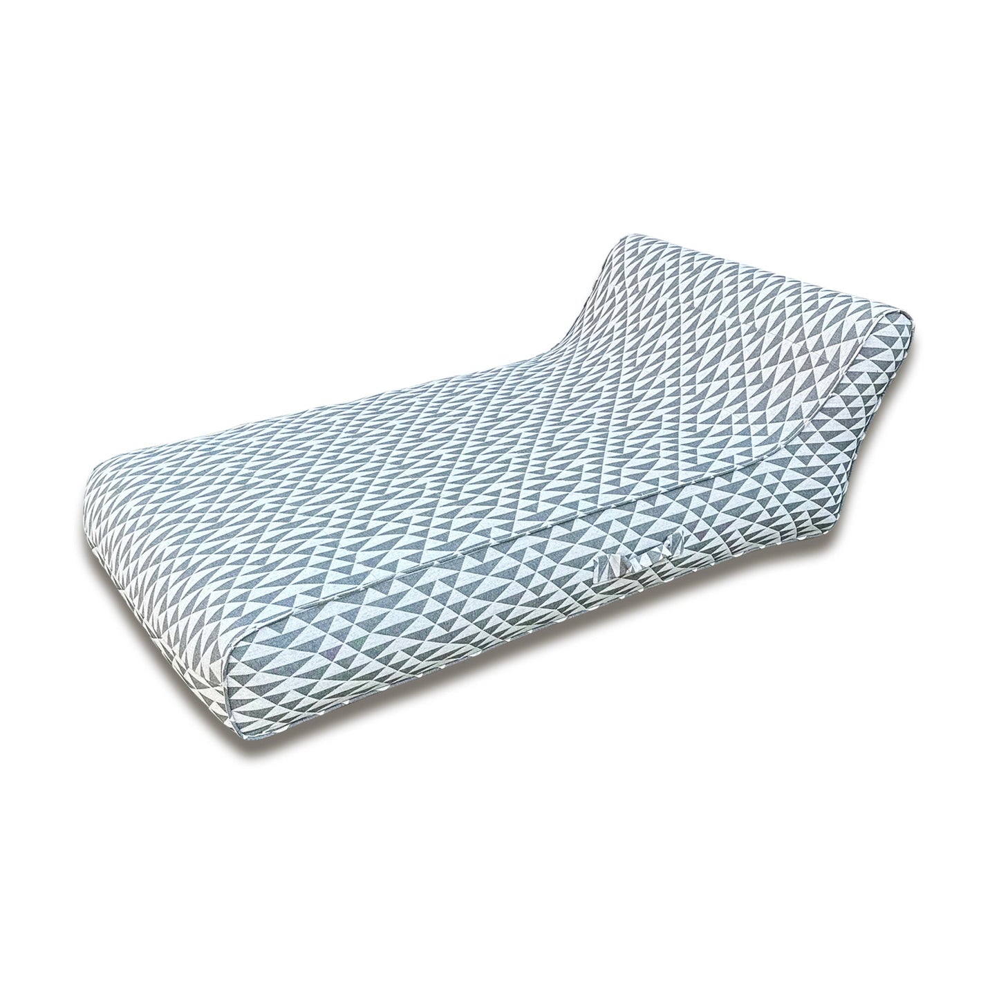 Luxe Linen-Like Inflatable Pool Lounge-Charcoal Abstract