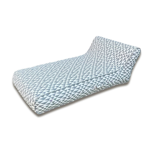 Luxe Linen-Like Inflatable Pool Lounge-Charcoal Abstract